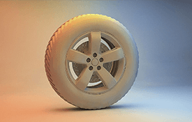 C4D渲染一个炫酷轮胎